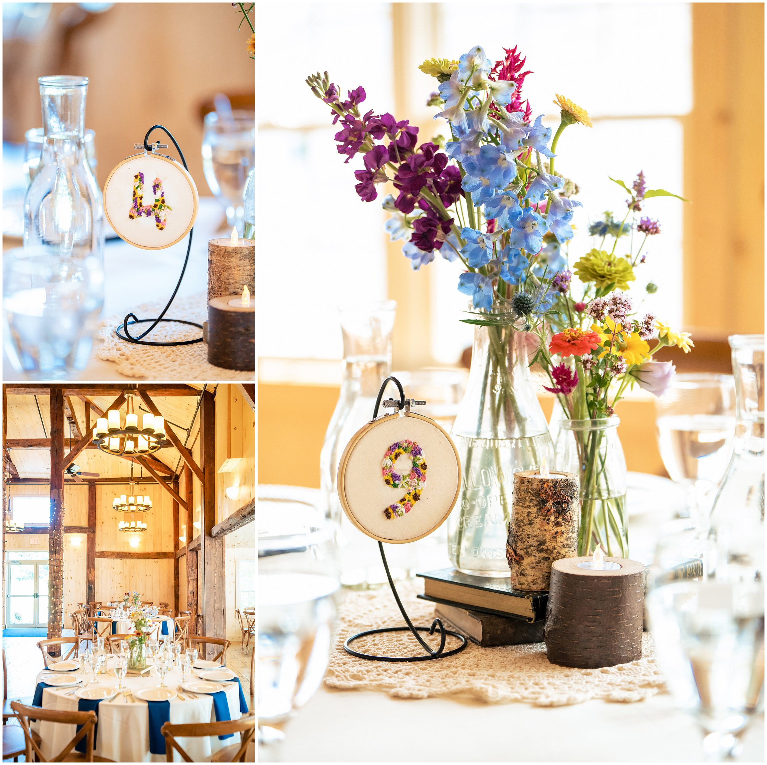 Rustic chic barn wedding reception at The 1812 Farm